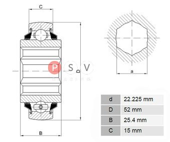 Підшипник Z&S 205KRRB2 22.225x52x25.4 фото 3