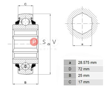 Подшипник Z&S 207KRRB12 28.575x72x25 фото 3