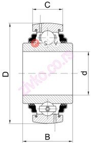 Подшипник Z&S GW211PPB16 55.575x100x40 фото 4